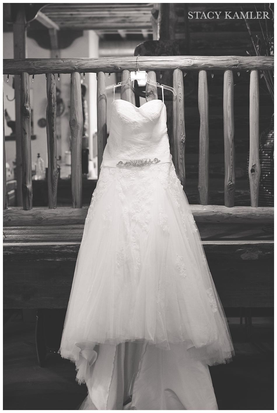 Wedding dress at Bellevue Berry Farm