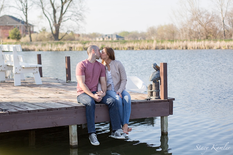 Engagement photos by the lake
