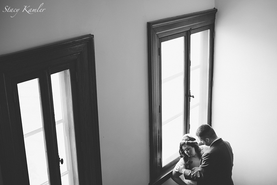 Bride and Groom portraits in Grand Island Courthouse