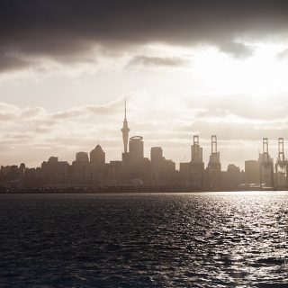 Sky view of Auckland