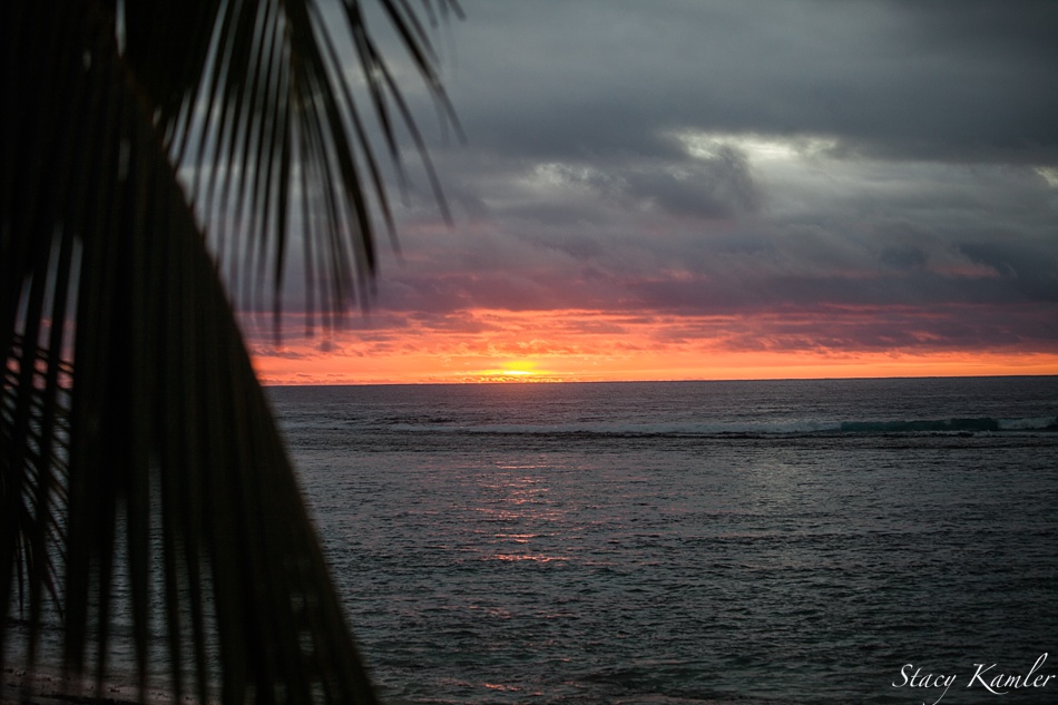 Colorful Sunset at Rarotonga