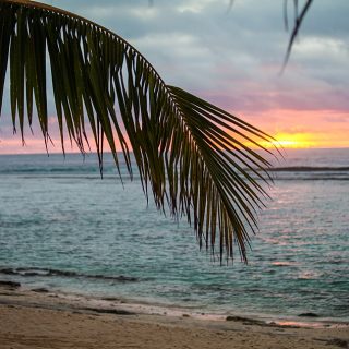 Colorful Sunset at Rarotonga