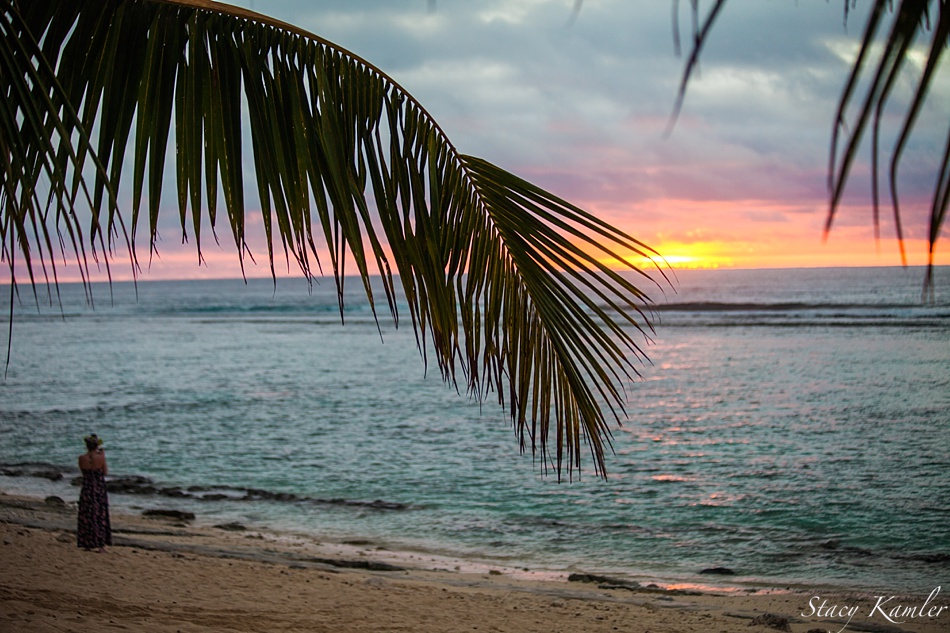 Colorful Sunset at Rarotonga