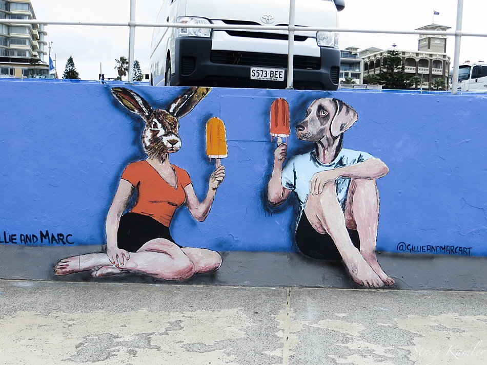 Artwork along Bondi Beach