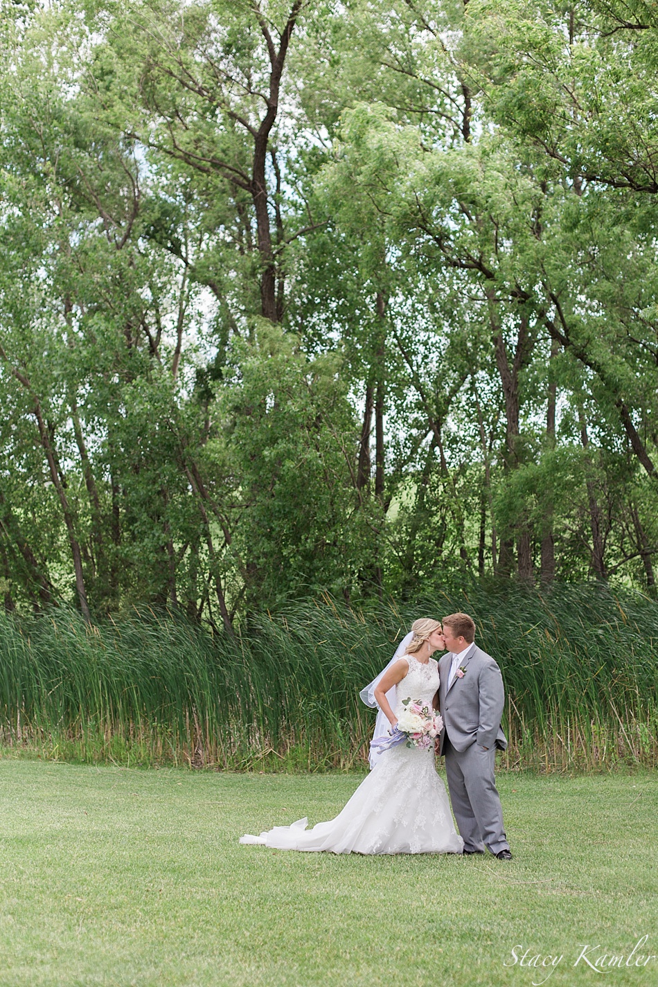 Bride and Groom Portraits at Golf Course