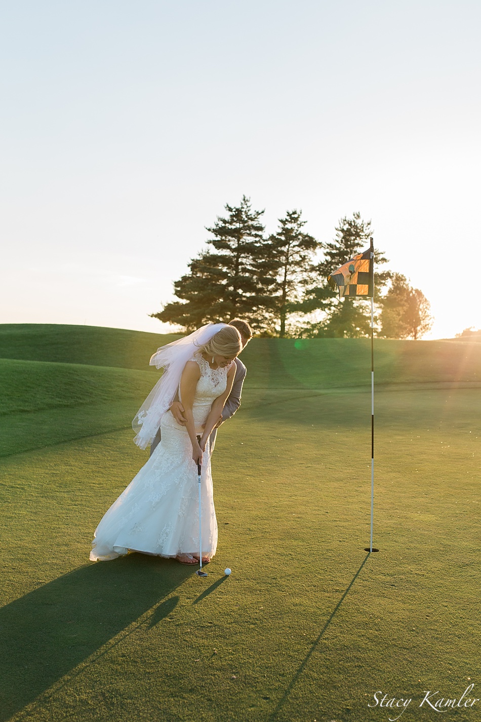 Bride and Groom Portraits - Yankee Hill Golf Course