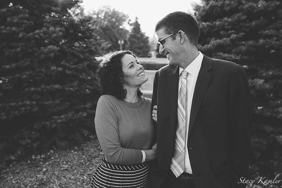 Black and White Engagement Photos at the State Capital