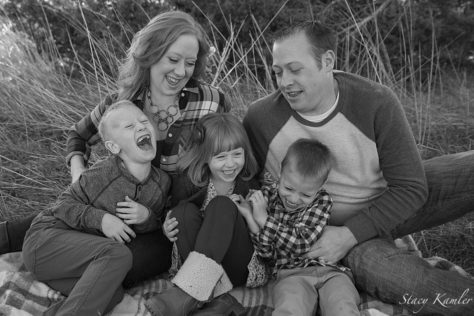 Laughter at a family session in Lincoln, NE