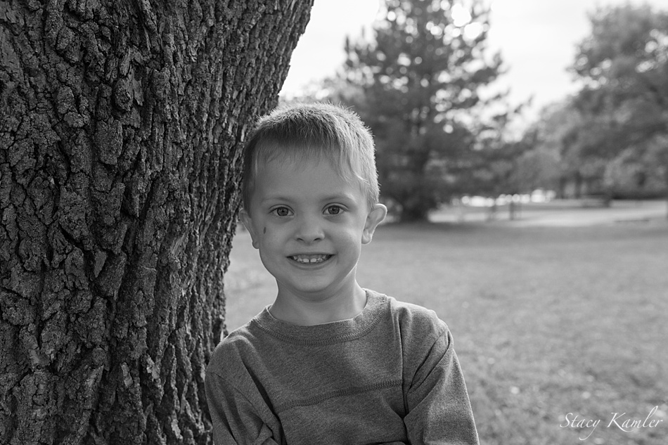 five year old boy portrait