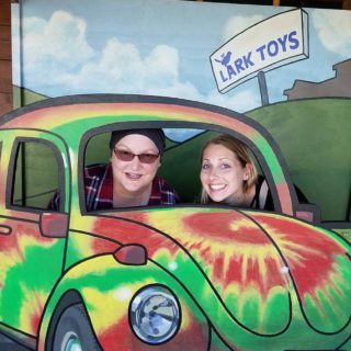 Julie and I at Lark Toys
