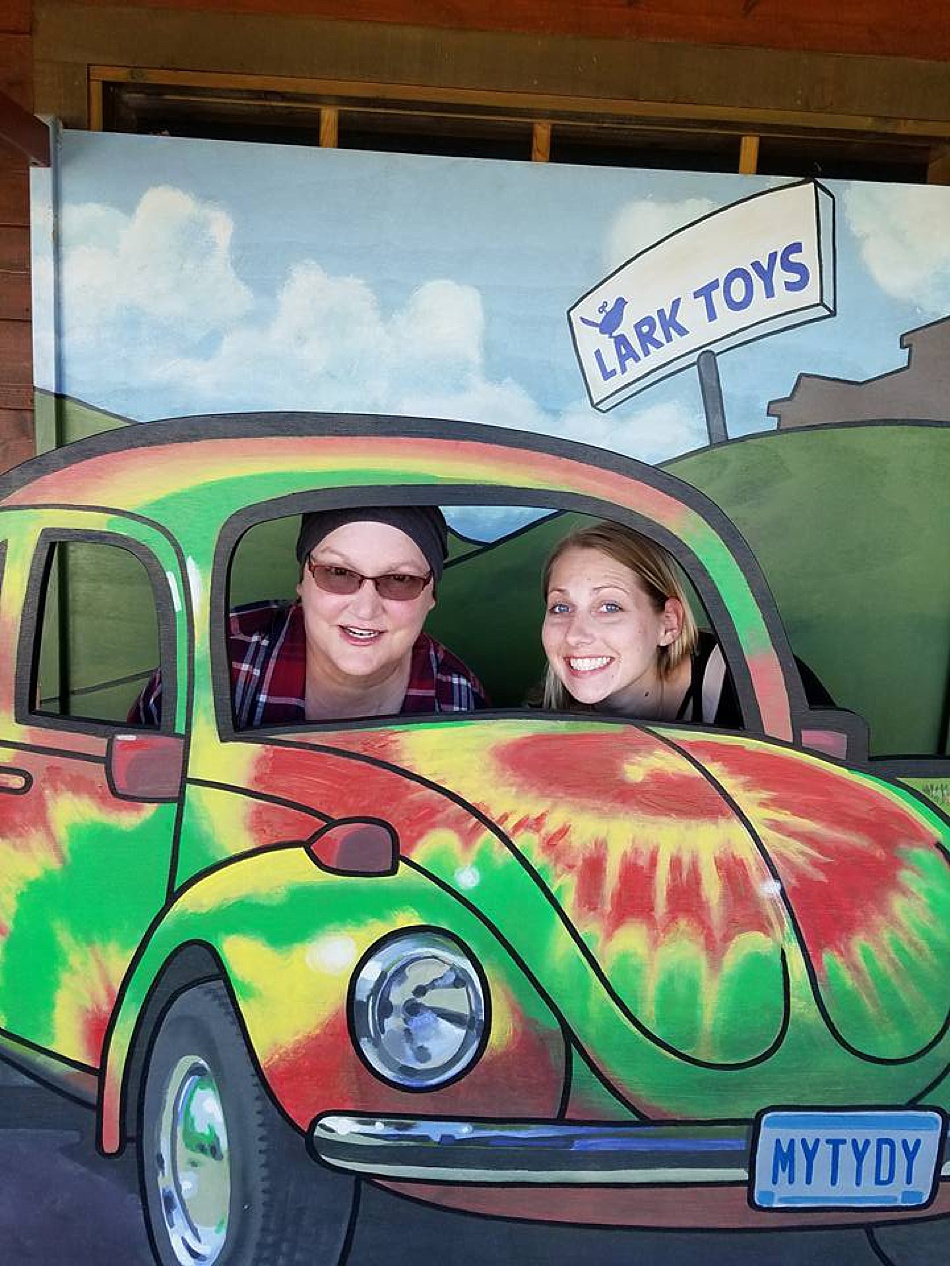 Julie and I at Lark Toys