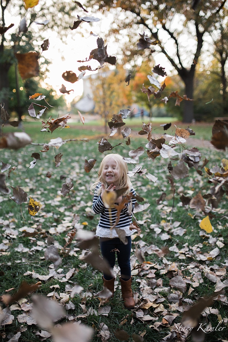 Throwing Leaves at East Campus
