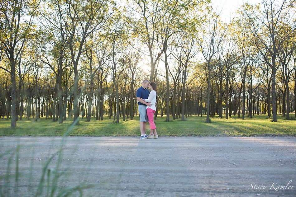Middle of the road engagement photos