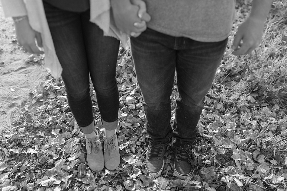 Holding hands in the leaves