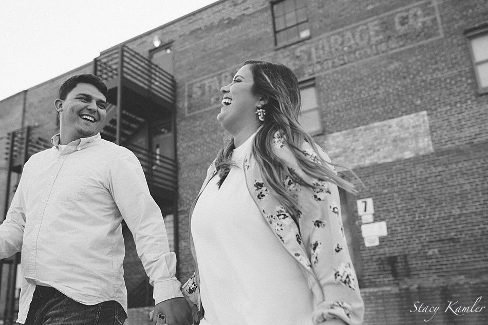 Laughter during engagement session