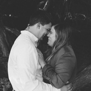 Black and White Outdoor Engagement Photos