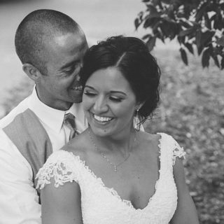 Black and White portraits of the Bride and Groom