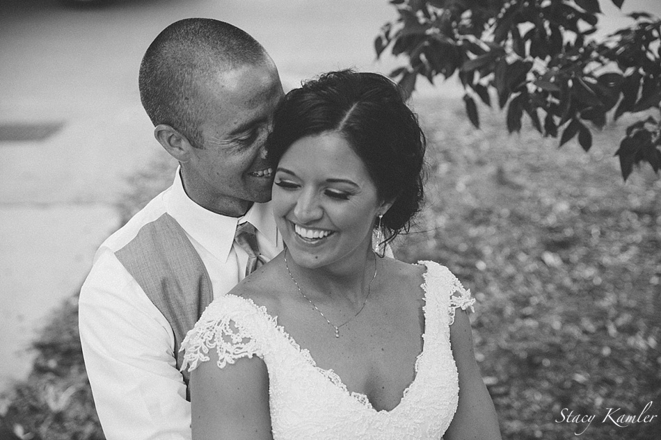 Black and White portraits of the Bride and Groom