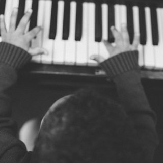 2 year old playing the piano