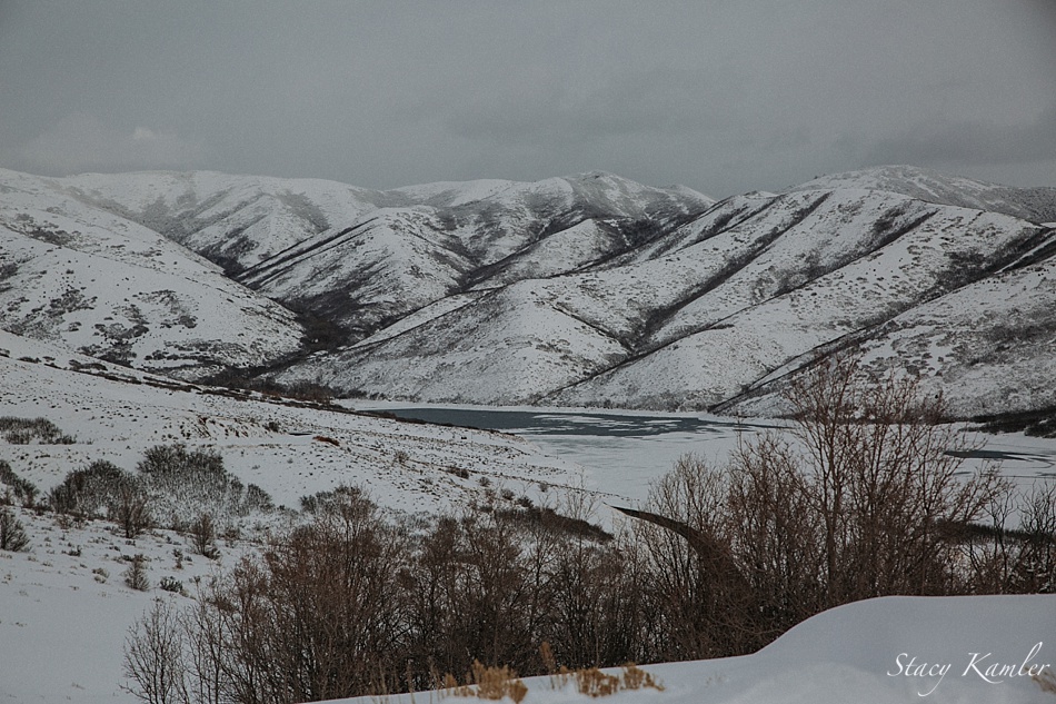 Snow covered Mountains near Provo, Utah