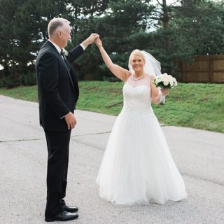 Dancing because they are married!