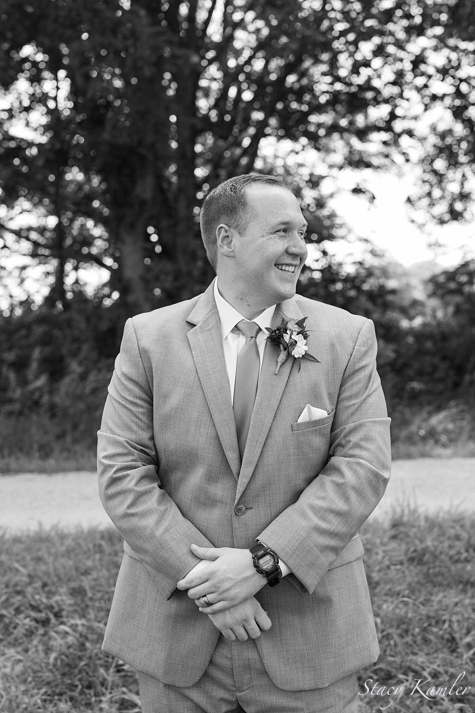 Groom Portraits in Black and White