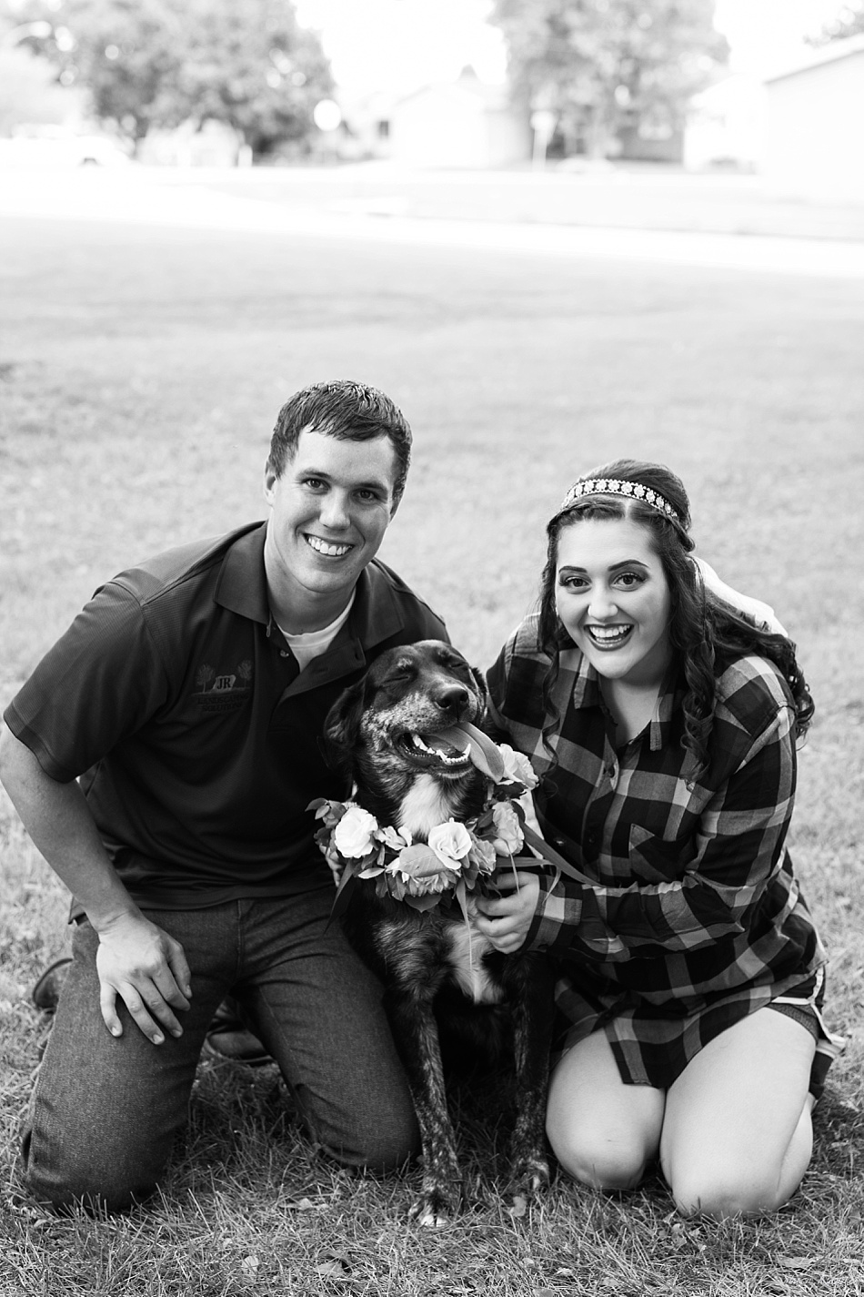 Bride and Groom photos with their puppy