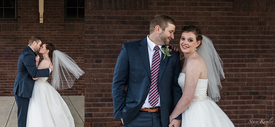 Bride and Groom Portraits in Downtown Grand Island