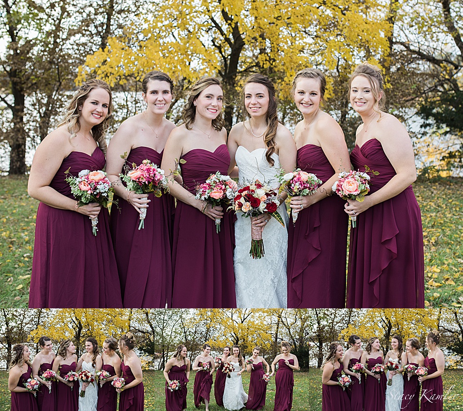 Bridesmaids with Bride at the Fremont Lakes
