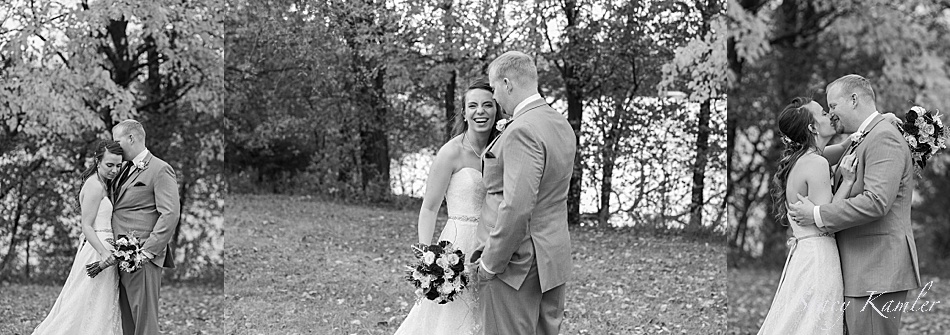 Black and White photos of the bride and groom