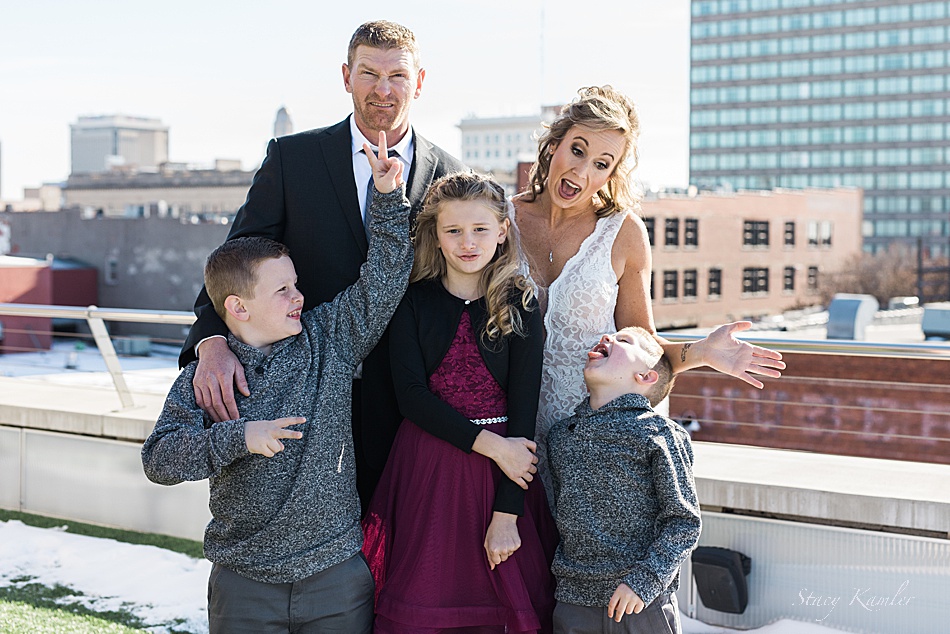 Family photos at the Loft