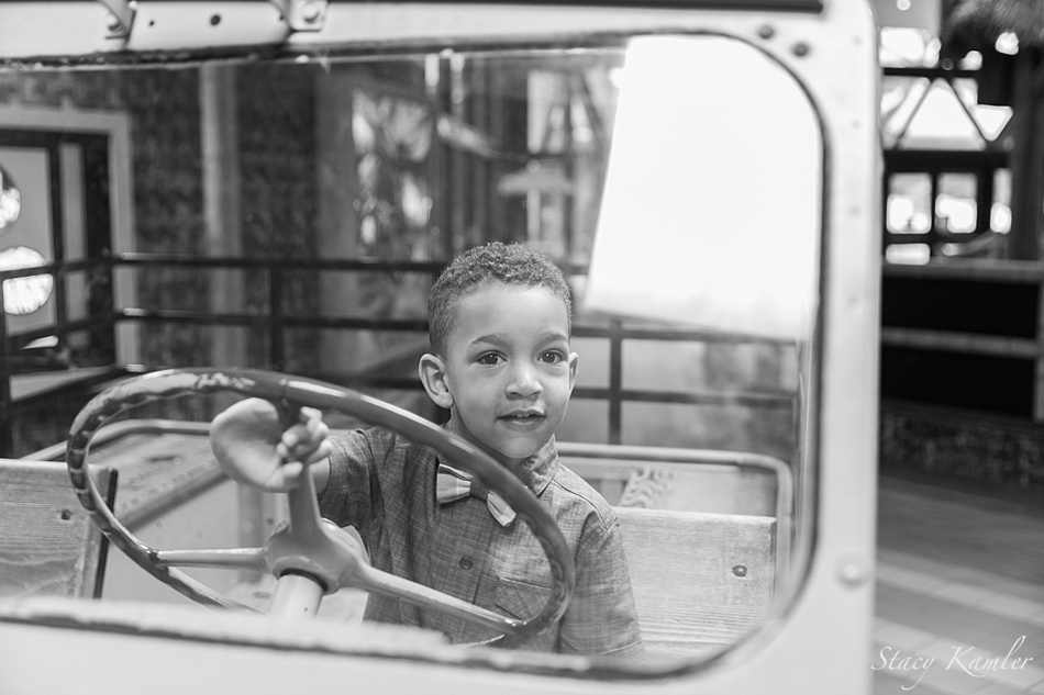 Jaden in a Jeep at the Zoo