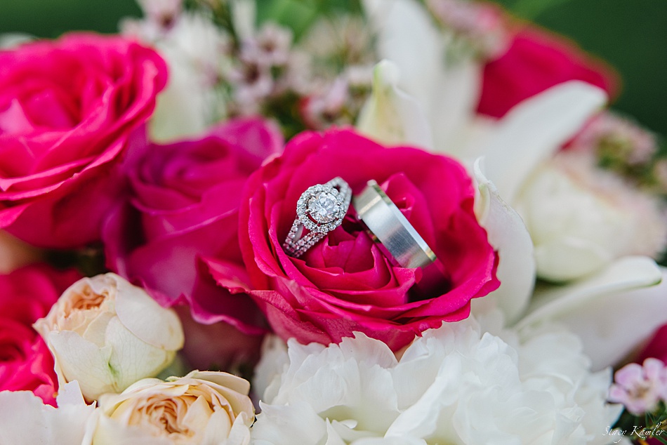 Diamond Rings in pink rose