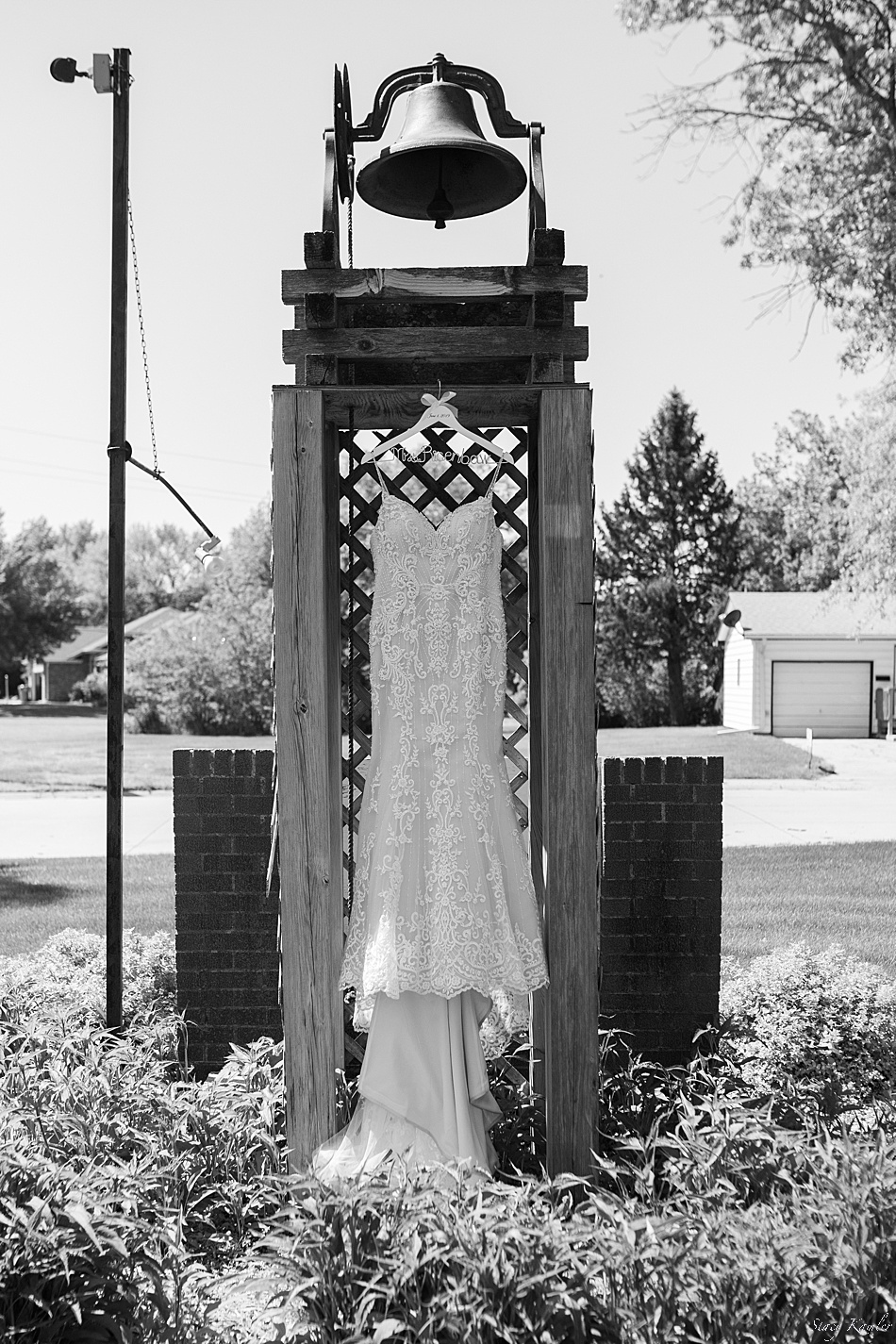 Dress hanging in the Bell