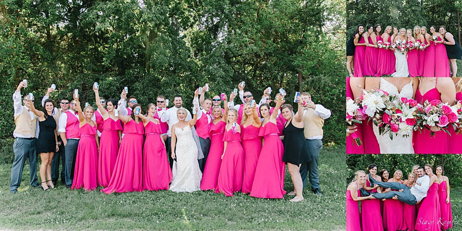Bridal Party Dresses and Flowers