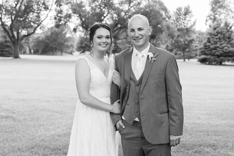 Bride and Groom at the Country Club in York, NE