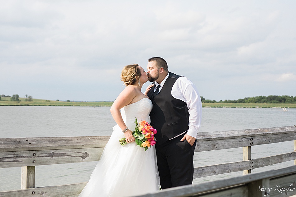 Bride and Groom at the Lake