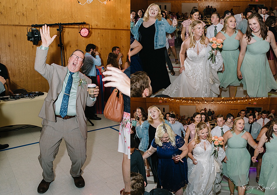Dancing at a wedding reception