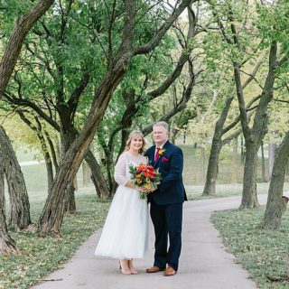 Bride and Groom and photos at golf course in Lincoln, NE